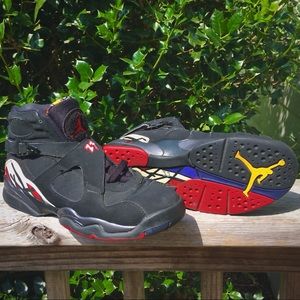 Air Jordan 8 Playoffs Black Varsity Red